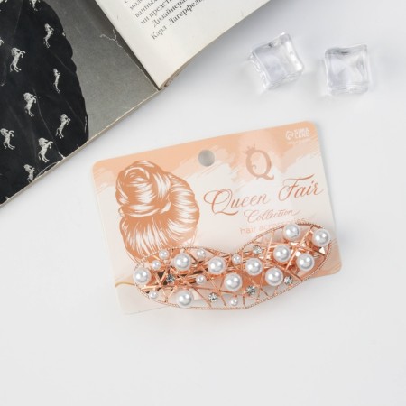 Hair hairpin "Militsa" heart, 8 cm-2