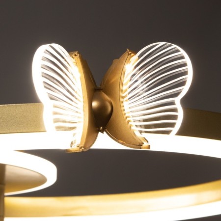 Causte "Trio butterflies" 54W LED 6000K gold 65x45x10cm Bayerlux-8