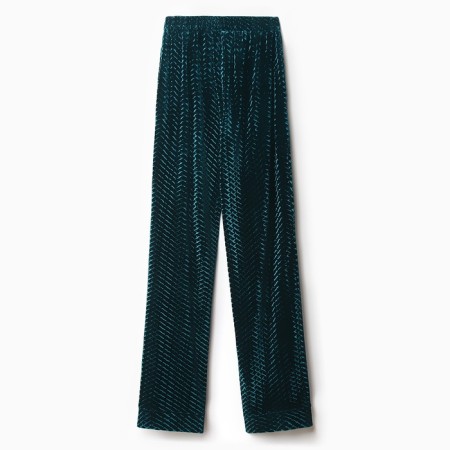 Women's pants kaftan "velvet" p. 46, green-11