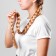 Braid on the elastic band "blonde", length 70 cm