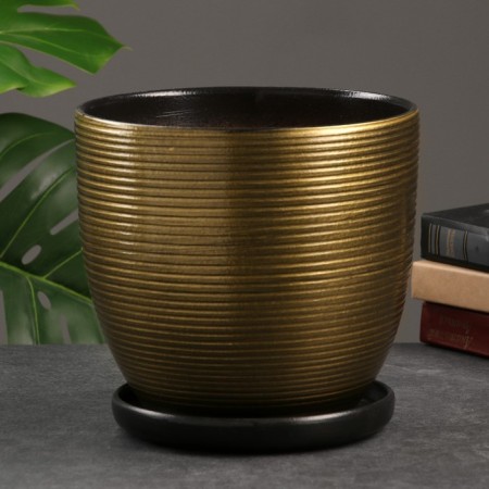 Flower pot "sophistication" brown, 4.7 liters