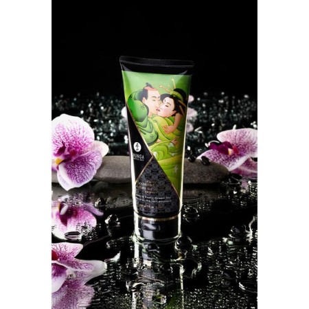 Shunga massage cream "Exotic green tea", edible, 200 ml-5
