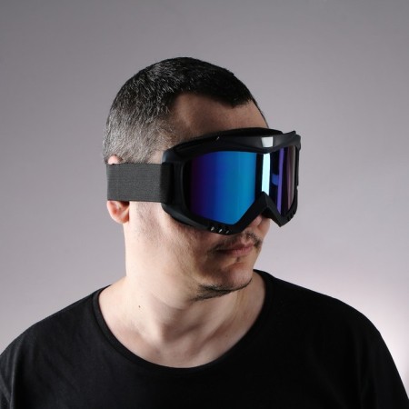 Mask glasses for motor vehicles, collapsible, lameleon visor, black color-9
