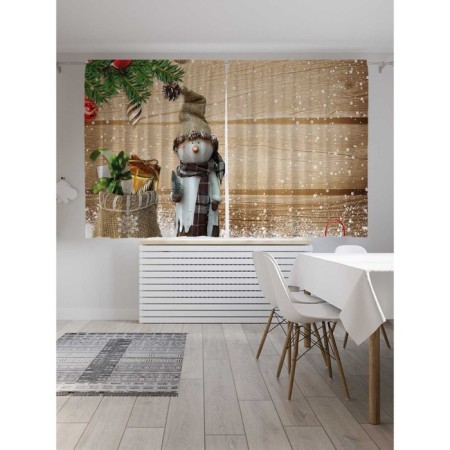Photostes "Charming Snowman", Saten, size 145x180 cm, 2 pcs