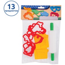 Set for modeling children's jovi, 12 molds and a rolling pin, for kids