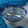 Rishtan ceramics "flowers" 15 cm, small, blue