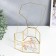 Casket glass with a metal frame "Heart with faces" gold 9.5x21x21 cm