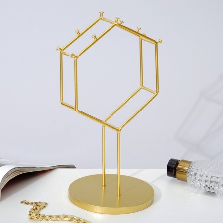 Standing for jewelry "Volumetric Geometry" 21 × 8 × 38, color gold-2