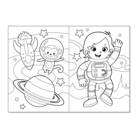Coloring "to the moon and vice versa", A5, 12 p.-1