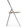 Fold 1 Metal Carcass chair, metal/eco -leather, chrome/beige 43x40x77 cm