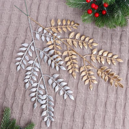 Decor shine "Myrtle branch" 13x31 cm, mix (gold, silver)-2