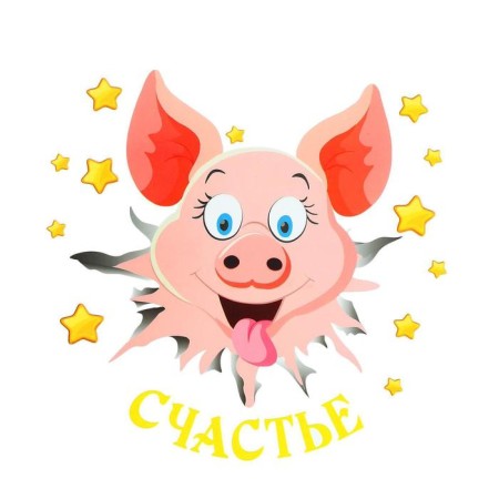 Thermalrotransfer "Pig. Happiness ”, 22.5 x 21.5 cm, set of 5 pcs.-1