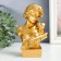 Souvenir Polystone Bust "Girl with lyre" gold 6.2x9.5x15 cm