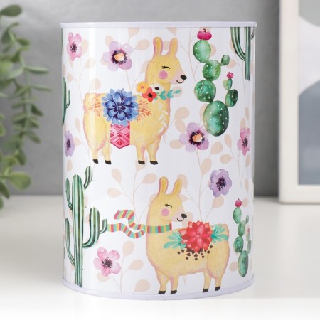Pigger Metal "Lama in Cacti" 10x10x15 cm mix-3