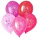 Shar Latex 12 “Happy Birthday”, sweets, pastel, set 25 pcs., Fuchs, roses, red.