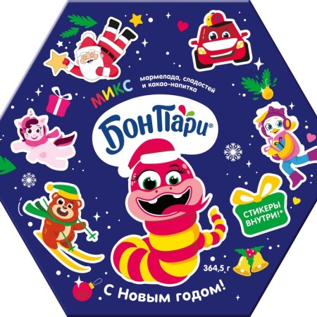 New Year's set, "Bon Paris", Marmelad, sweets, cocoa, 364.5 g
