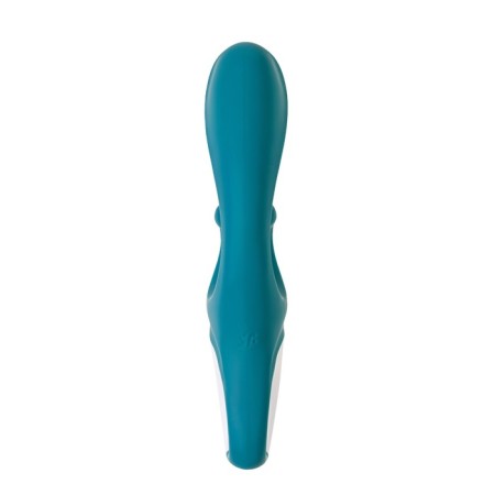 Unrealistic vibrator Satiffyer Hug Me, silicone, blue color-7