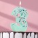 Candle for the Mosaika cake, number "3", blue