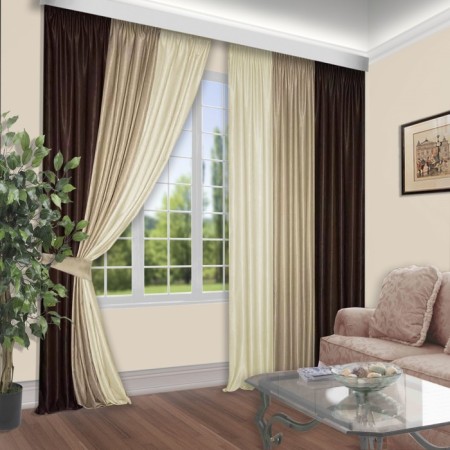 Set of curtains, size 180x260 cm, 2 pcs
