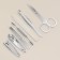 Manicure set, 7 items, in case, red color