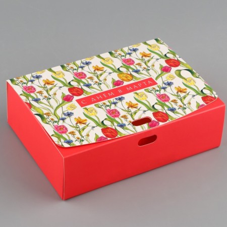 Gift folding box, packaging, “March 8”, 16.5 x 12.5 x 5 cm, without tape