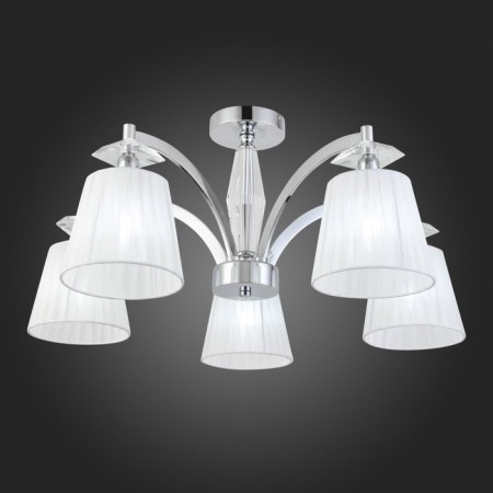 Ceiling lamp ST LUCE. SL1756.102.05. Bello. 5x40 watts, E14, 70x70x34 cm, chromium color-2