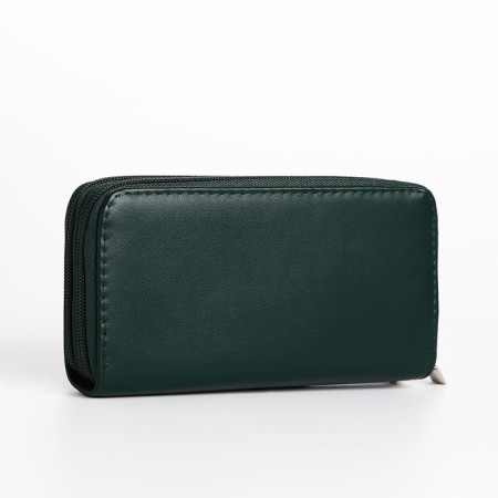 Women's wallet with lightning, green color-1