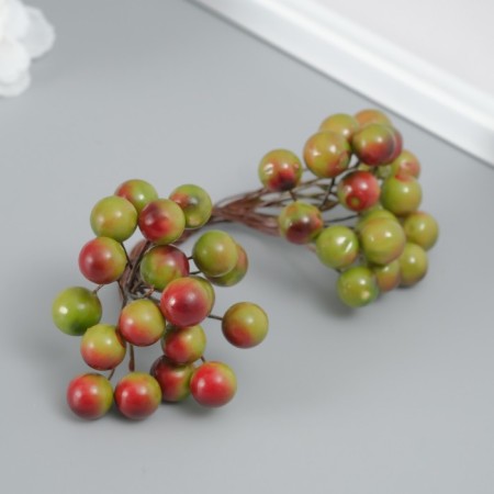 Decor for creativity "Berries" length 1.2 cm, red-green-1