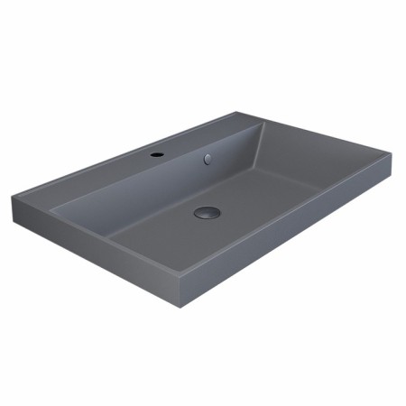 Sink uperwood Classic quartz 70 cm, quartz, gray matte, concrete-5