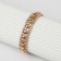 Bracelet with rhinestones "shine" thread in circles, white color in gold, 18 cm