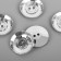 A set of buttons "Crystal", 2 punctures, d = 25 mm, 5 pcs, silver color