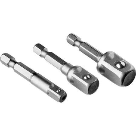Набор адаптеров STAYER "MASTER" 26656-H3, сталь 40Cr, E1/4-1/4", E1/4-3/8", E1/4-1/2", 50мм-1