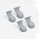 Dog boots, rubber, set 4 pcs, size m, gray