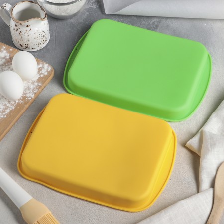 Baking uniform "rectangle", silicone, 27 × 18 cm, color mix-2
