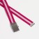Children's belt, width 3 cm, buckle clamp, fuchsia color/white