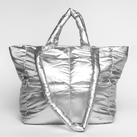 Bag Tout Women, Textile, Ludor Silver, 40x15x27 cm-1