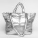 Bag Tout Women, Textile, Ludor Silver, 40x15x27 cm