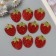 Decor for the creativity of the felt shine "Strawberry" 4x3.2 cm