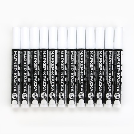 Marker-painting, varnish. Bullet -shaped tip, 4 mm, white Pro choice-1