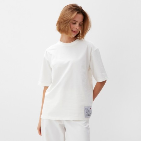 Women's T -shirt Oversize minku: One Most Brand Ecrew color, size 44-2