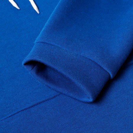Male sweatshirt is laid down, the color is blue, size 60-6