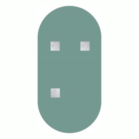 Evororm mirror with a polished edge, 50x100 cm-2