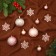 A set of jewelry plastic 30 pcs "Trilate" d-7 and 3.5 cm, snowflake-6.5 cm, beige pink
