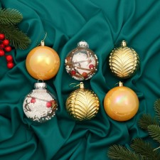 Set of balls plastic D-8 cm, 6 pcs 