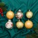 Set of balls plastic D-8 cm, 6 pcs "Melody" Snings gloss, gold