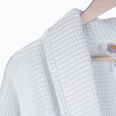 Unisex bathrobe Pamira, size m, white color-4