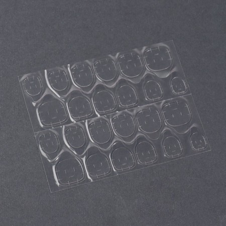 Glue plates for overhead nails, 24 pcs, packing 6 sheets, transparent color-2