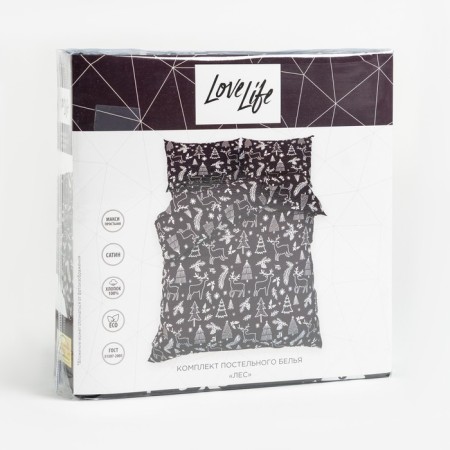 Lovelife 2PP Lesp "Forest" 175x215 cm, 200x225 cm, 50x70 cm-2pcs, 100%cotton, satin-6