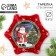 New Year. Glass plate "Winter-time of gifts", 19.5 cm