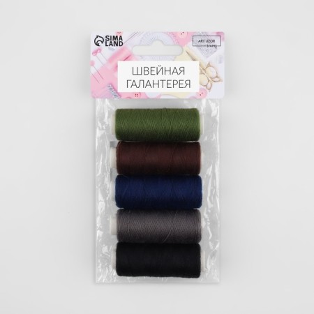 Set of threads "Dark Forest", 40/2, 200 m, 5 pcs, colorful color-1